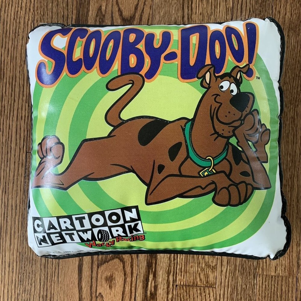 2000 Cartoon Network Wacky Racing Scooby Doo Pillow Vintage Decor Y2k Nostalgia